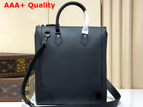 Louis Vuitton Vertical Tote in Black Taiga Leather M30811 Replica