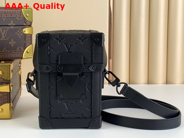 Louis Vuitton Vertical Trunk Wearable Wallet in Black Taurillon Monogram Cowhide Leather M82070 Replica