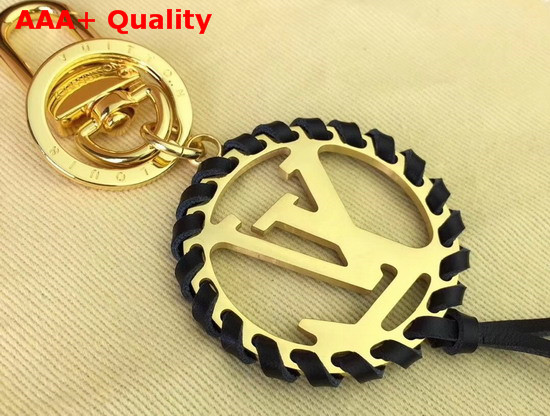 Louis Vuitton Very Bag Charm and Key Holder Gold and Black M63082 Replica