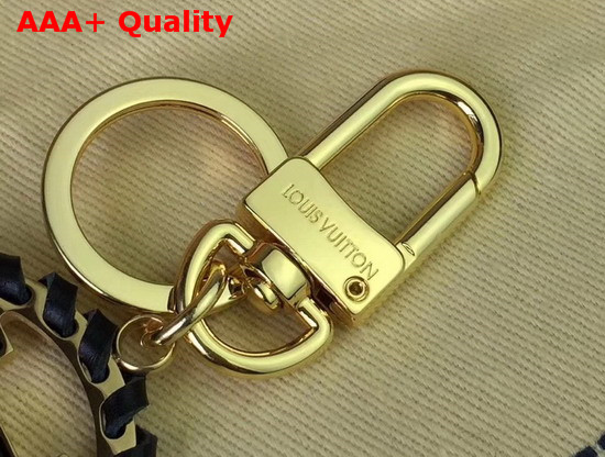 Louis Vuitton Very Bag Charm and Key Holder Gold and Black M63082 Replica