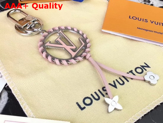 Louis Vuitton Very Bag Charm and Key Holder Silver and Pink M63081 Replica