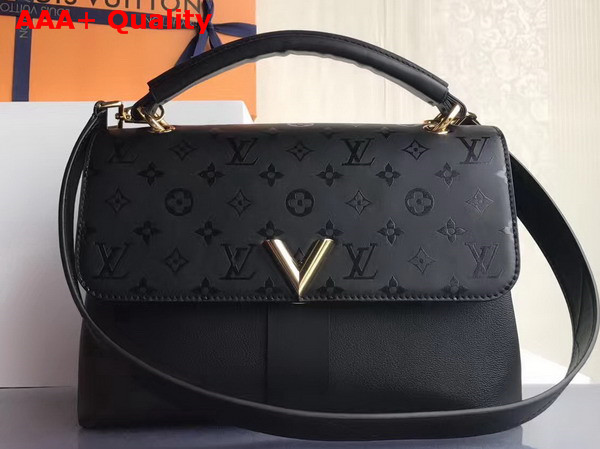 Louis Vuitton Very One Handle Noir Cuir Plume and Cuir Ecume Cowhide Leathers Exterior M51989 Replica