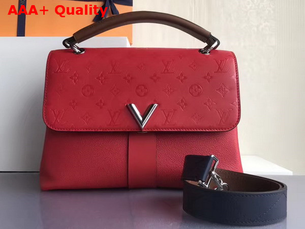 Louis Vuitton Very One Handle Rubis Cuir Plume and Cuir Ecume Cowhide Leathers Exterior M42905 Replica