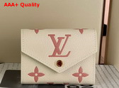 Louis Vuitton Victorine Wallet Bicolor Monogram Empreinte Leather Creme Rose Trianon M82062 Replica