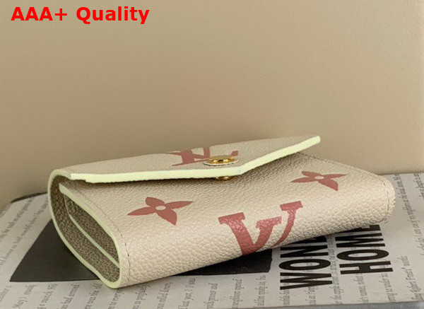 Louis Vuitton Victorine Wallet Bicolor Monogram Empreinte Leather Creme Rose Trianon M82062 Replica