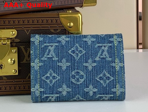 Louis Vuitton Victorine Wallet Denim Blue Monogram Denim M82959 Replica