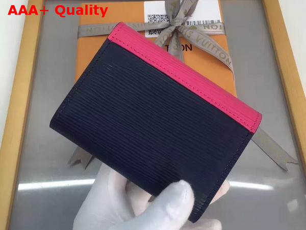 Louis Vuitton Victorine Wallet Epi Leather Navy with Hot Pink Replica