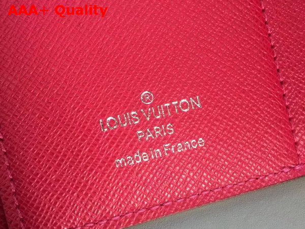 Louis Vuitton Victorine Wallet Epi Leather Navy with Hot Pink Replica