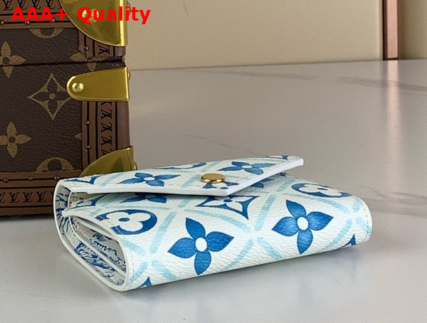 Louis Vuitton Victorine Wallet Lagoon Blue Monogram Tiles Coated Canvas M83623 Replica