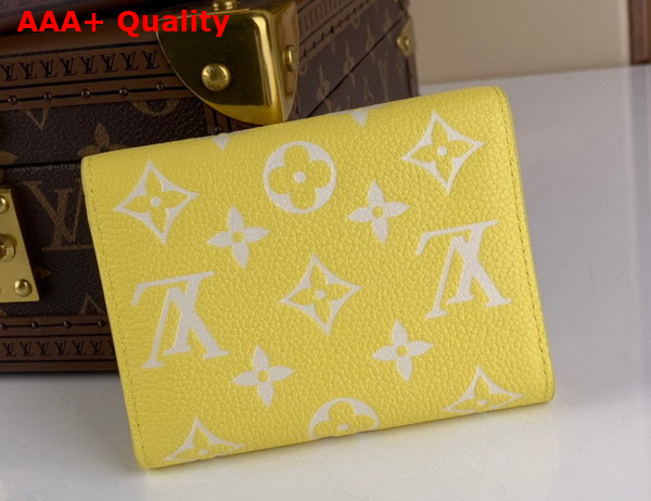 Louis Vuitton Victorine Wallet in Lemon Curd Yellow Monogram Empreinte Leather M81428 Replica