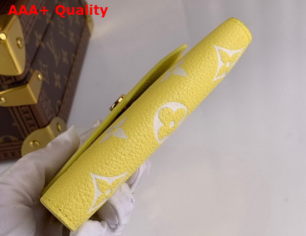 Louis Vuitton Victorine Wallet in Lemon Curd Yellow Monogram Empreinte Leather M81428 Replica