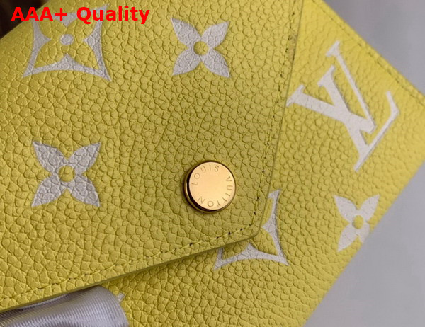 Louis Vuitton Victorine Wallet in Lemon Curd Yellow Monogram Empreinte Leather M81428 Replica