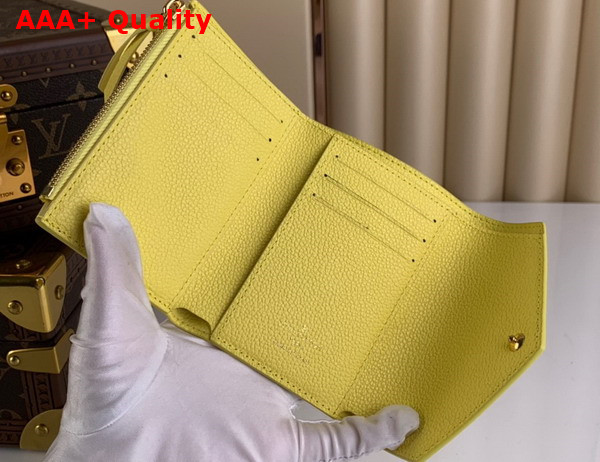 Louis Vuitton Victorine Wallet in Lemon Curd Yellow Monogram Empreinte Leather M81428 Replica