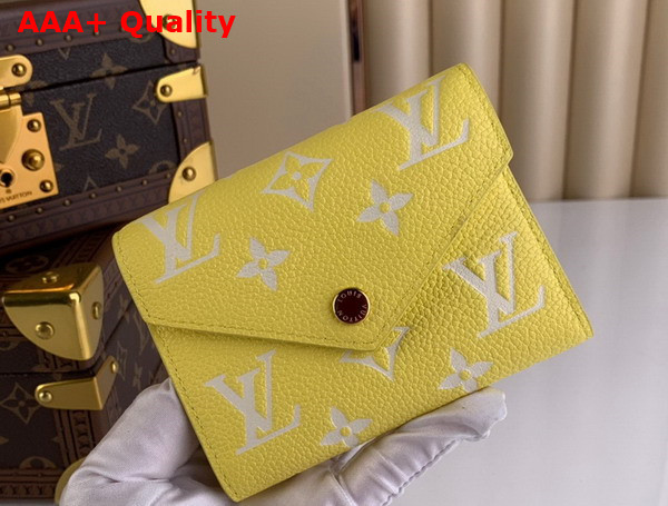 Louis Vuitton Victorine Wallet in Lemon Curd Yellow Monogram Empreinte Leather M81428 Replica