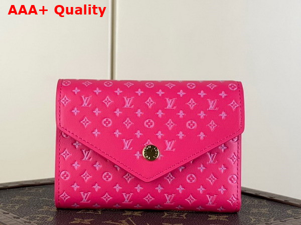 Louis Vuitton Victorine Wallet in Pink Monogram Embossed Calf Leather M82234 Replica