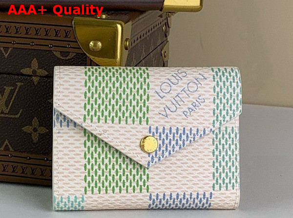 Louis Vuitton Victorine Wallet in Pistachio Green Damier Coated Canvas N40750 Replica