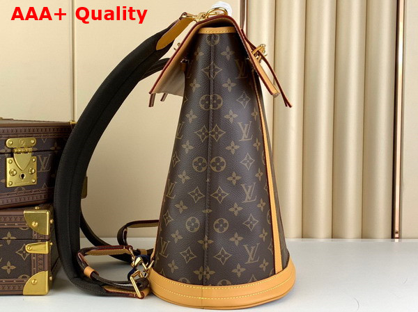 Louis Vuitton Vintage Backpack in Monogram Canvas and Natural Cowhide Leather Replica