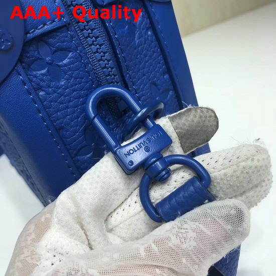 Louis Vuitton Virgil Abloh Box Bag in Blue Monogram Empreinte Leather Replica