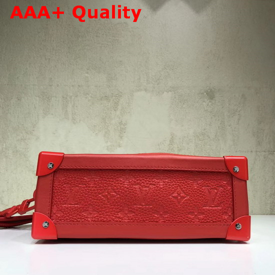 Louis Vuitton Virgil Abloh Box Bag in Red Monogram Empreinte Leather Replica