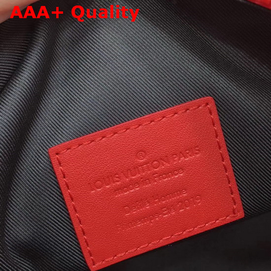 Louis Vuitton Virgil Abloh Box Bag in Red Monogram Empreinte Leather Replica