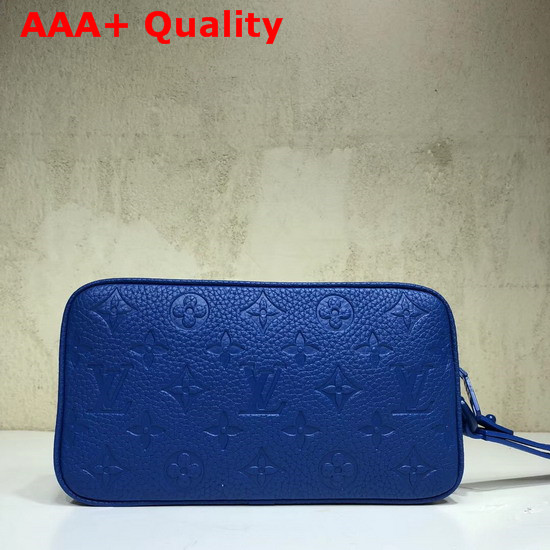 Louis Vuitton Virgil Abloh Chain Clutch in Blue Monogram Empreinte Leather Replica