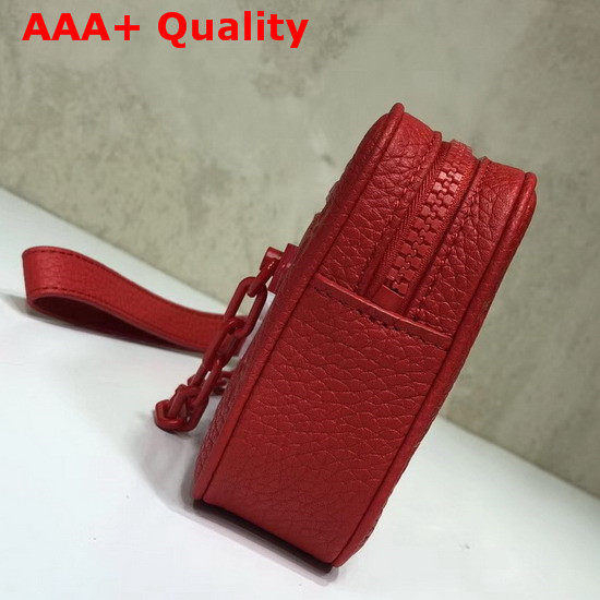 Louis Vuitton Virgil Abloh Chain Clutch in Red Monogram Empreinte Leather Replica