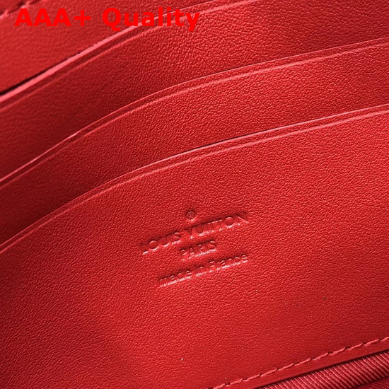 Louis Vuitton Virgil Abloh Chain Clutch in Red Monogram Empreinte Leather Replica