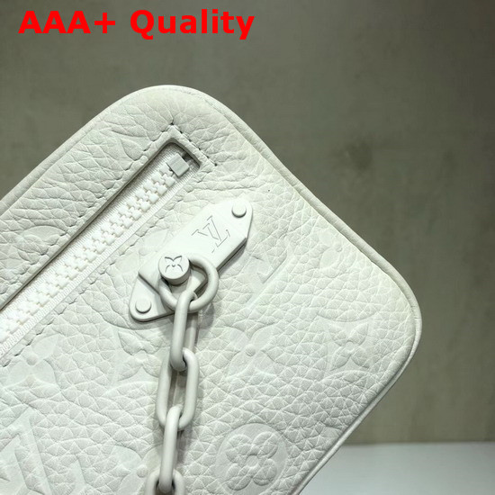 Louis Vuitton Virgil Abloh Chain Clutch in White Monogram Empreinte Leather Replica