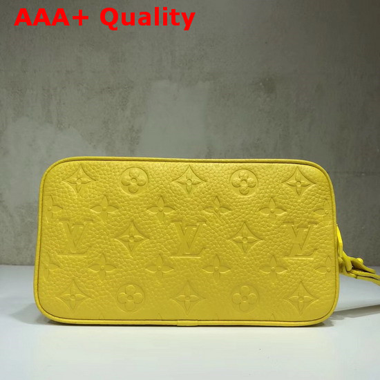 Louis Vuitton Virgil Abloh Chain Clutch in Yellow Monogram Empreinte Leather Replica