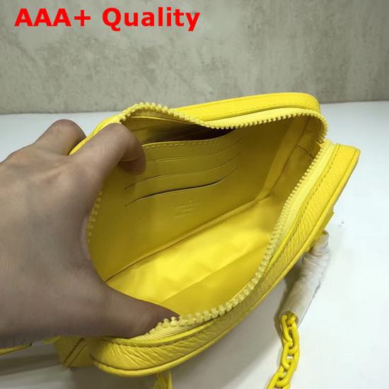 Louis Vuitton Virgil Abloh Chain Clutch in Yellow Monogram Empreinte Leather Replica