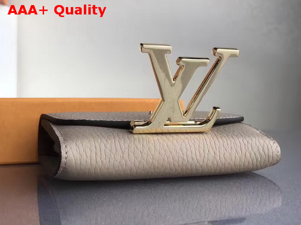 Louis Vuitton Vivienne LV Compact Wallet Khaki Taurillon Leather Replica