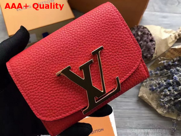 Louis Vuitton Vivienne LV Compact Wallet Rubis Taurillon Leather Replica