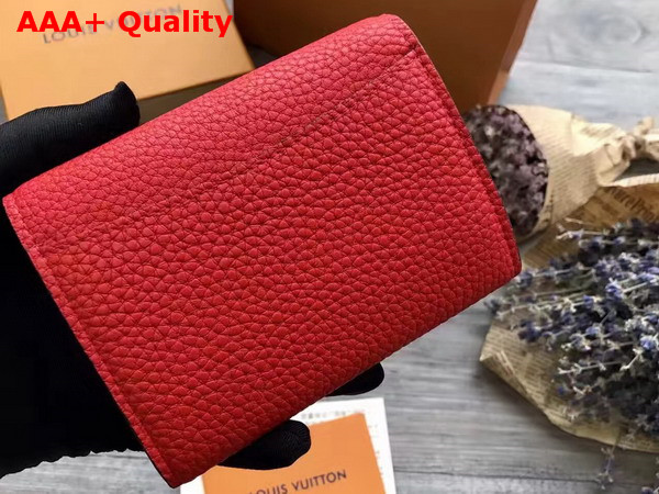 Louis Vuitton Vivienne LV Compact Wallet Rubis Taurillon Leather Replica