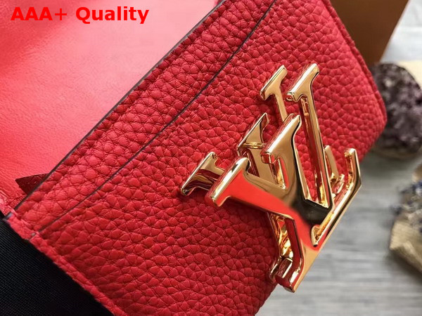 Louis Vuitton Vivienne LV Compact Wallet Rubis Taurillon Leather Replica