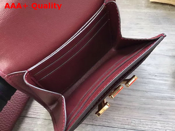 Louis Vuitton Vivienne LV Compact Wallet in Oxblood Taurillon Leather Replica