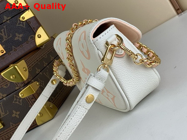 Louis Vuitton Wallet On Chain Ivy Bicolor Monogram Empreinte Leather Latte White Chamallow Pink M83026 Replica