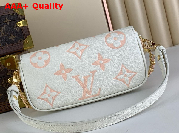 Louis Vuitton Wallet On Chain Ivy Bicolor Monogram Empreinte Leather Latte White Chamallow Pink M83026 Replica