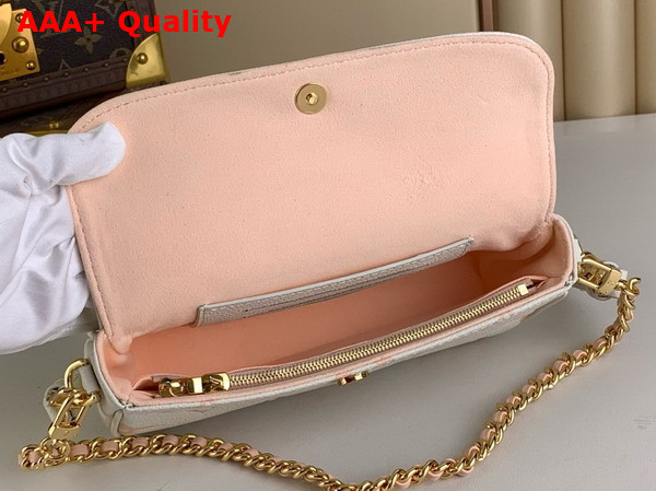 Louis Vuitton Wallet On Chain Ivy Bicolor Monogram Empreinte Leather Latte White Chamallow Pink M83026 Replica