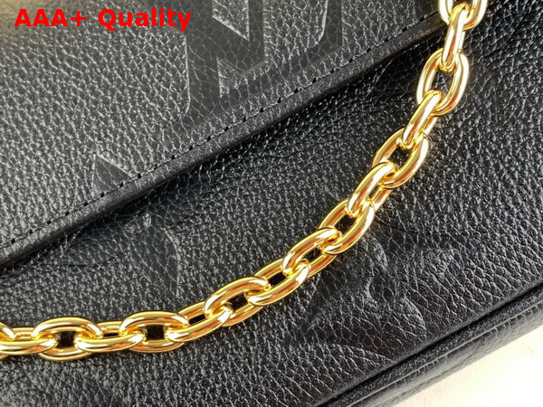 Louis Vuitton Wallet On Chain Ivy Black Monogram Empreinte Leather Replica