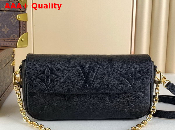 Louis Vuitton Wallet On Chain Ivy Black Monogram Empreinte Leather Replica