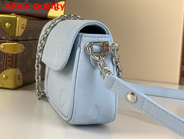 Louis Vuitton Wallet On Chain Ivy Blue Washed Monogram Empreinte Leather M83637 Replica