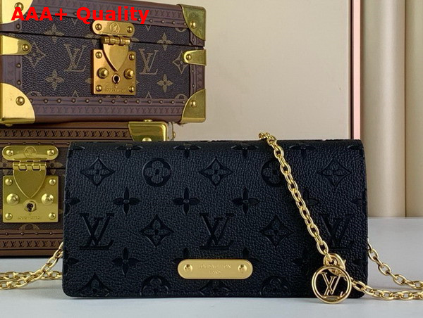 Louis Vuitton Wallet On Chain Lily Black Monogram Empreinte Leather M46919 Replica