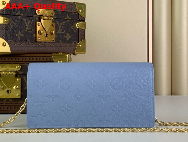 Louis Vuitton Wallet On Chain Lily Blue Hour Monogram Empreinte Leather M83233 Replica