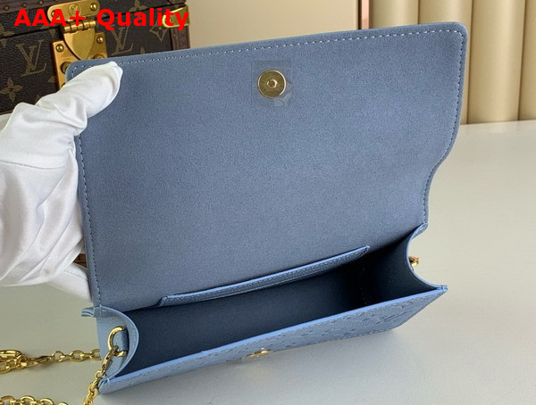 Louis Vuitton Wallet On Chain Lily Blue Hour Monogram Empreinte Leather M83233 Replica