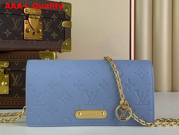 Louis Vuitton Wallet On Chain Lily Blue Hour Monogram Empreinte Leather M83233 Replica