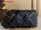 Louis Vuitton Wallet On Strap Bubblegram Leather Black M81398 Replica