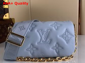 Louis Vuitton Wallet On Strap Bubblegram Leather Bleu Glacier M81399 Replica