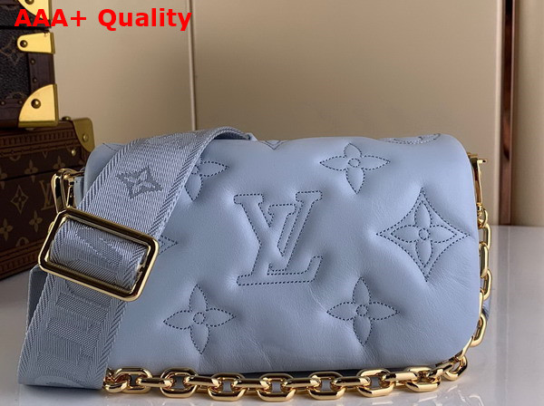 Louis Vuitton Wallet On Strap Bubblegram Leather Bleu Glacier M81399 Replica