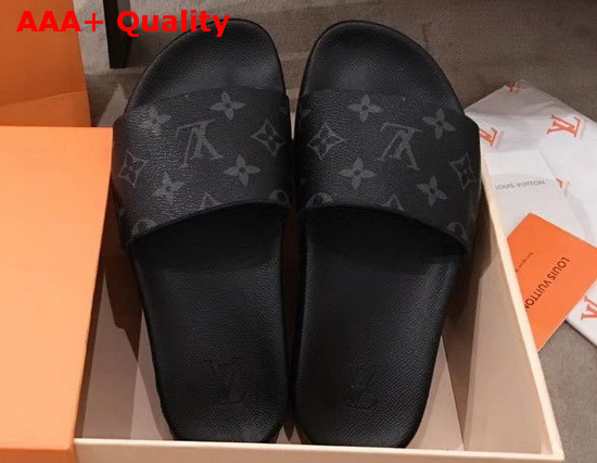 Louis Vuitton Waterfront Mule Monogram Eclipse Rubber 1A3PRW Replica