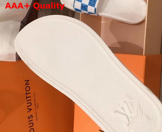 Louis Vuitton Waterfront Mule White and Blue Monogram Replica